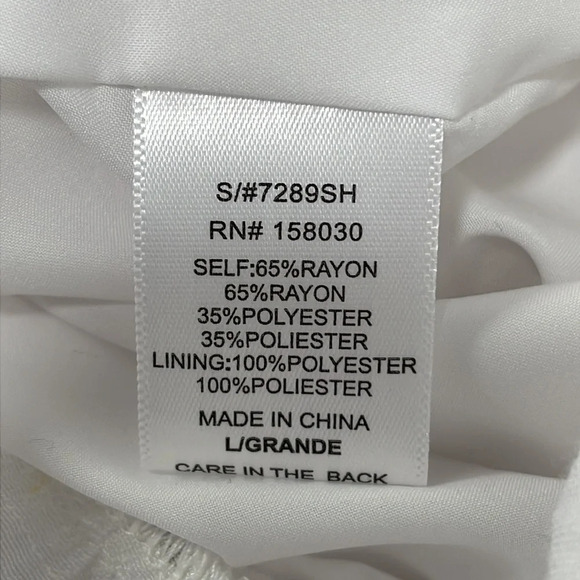 Love Tree Dress Womens Large White Maxi Panel Strapless Smocked Bohemian - Picture 13 of 17